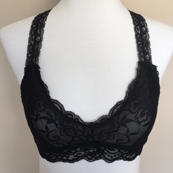 New Anemone Black Lace Bralette S/M - Picture 2 of 4